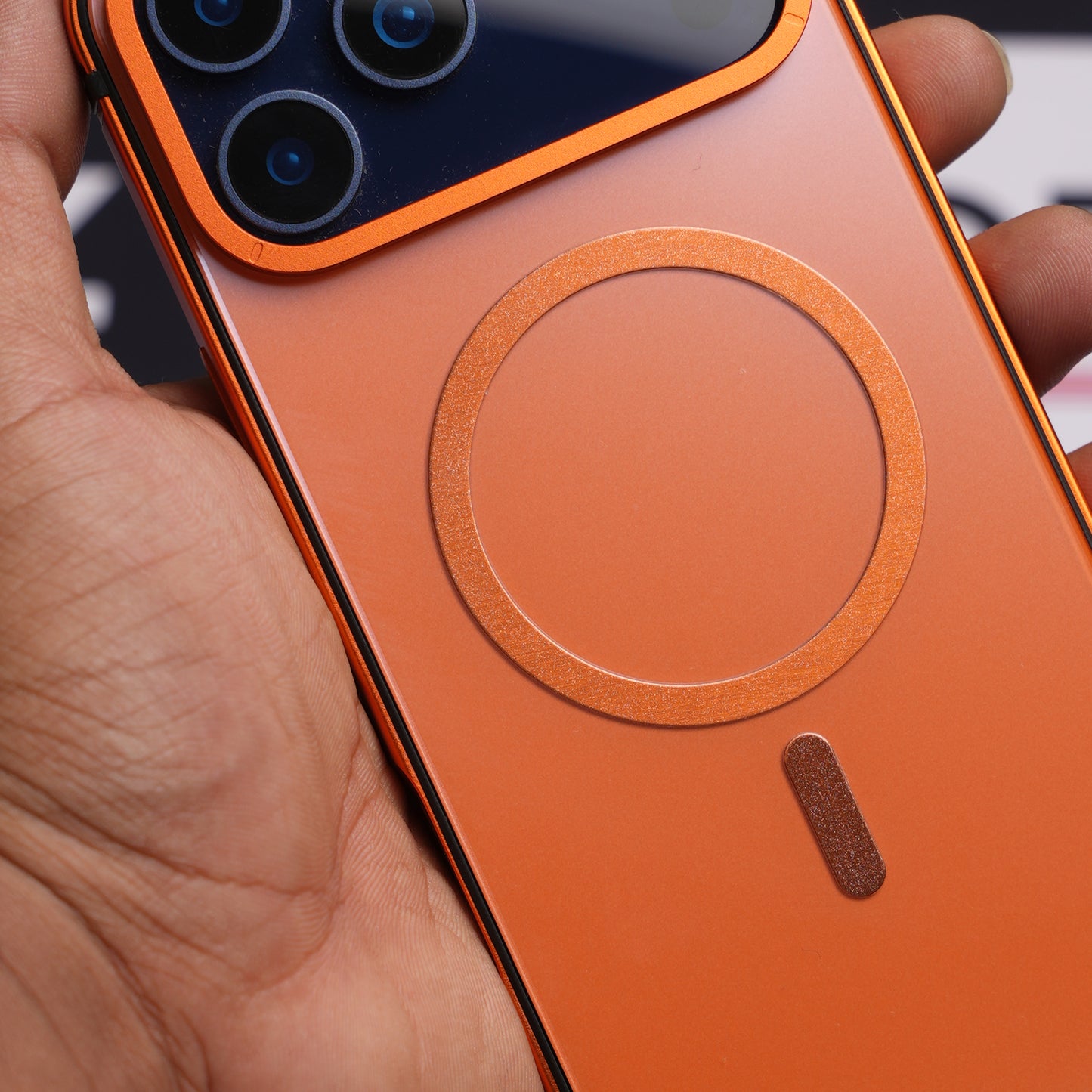 Xundd Orange Metal Hard Matte finish MagSafe Case for iPhone