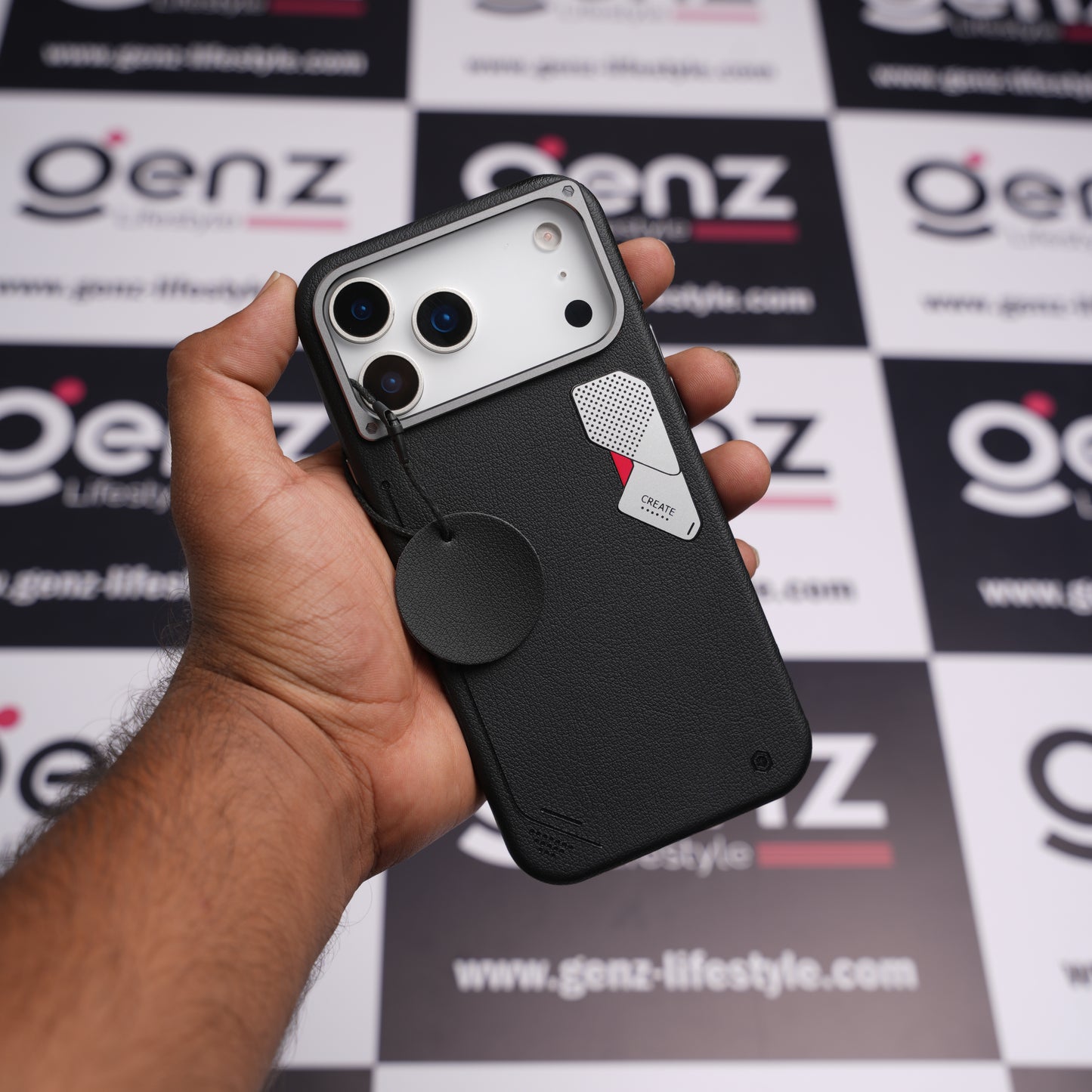 CaseBear Black Vertex Leather MagSafe Case for iPhone