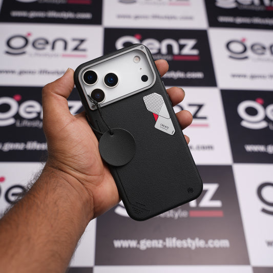 CaseBear Black Vertex Leather MagSafe Case for iPhone