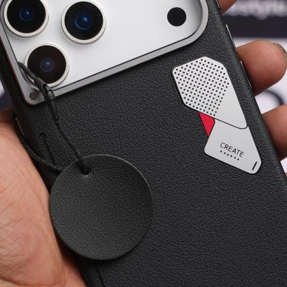 CaseBear Black Vertex Leather MagSafe Case for iPhone