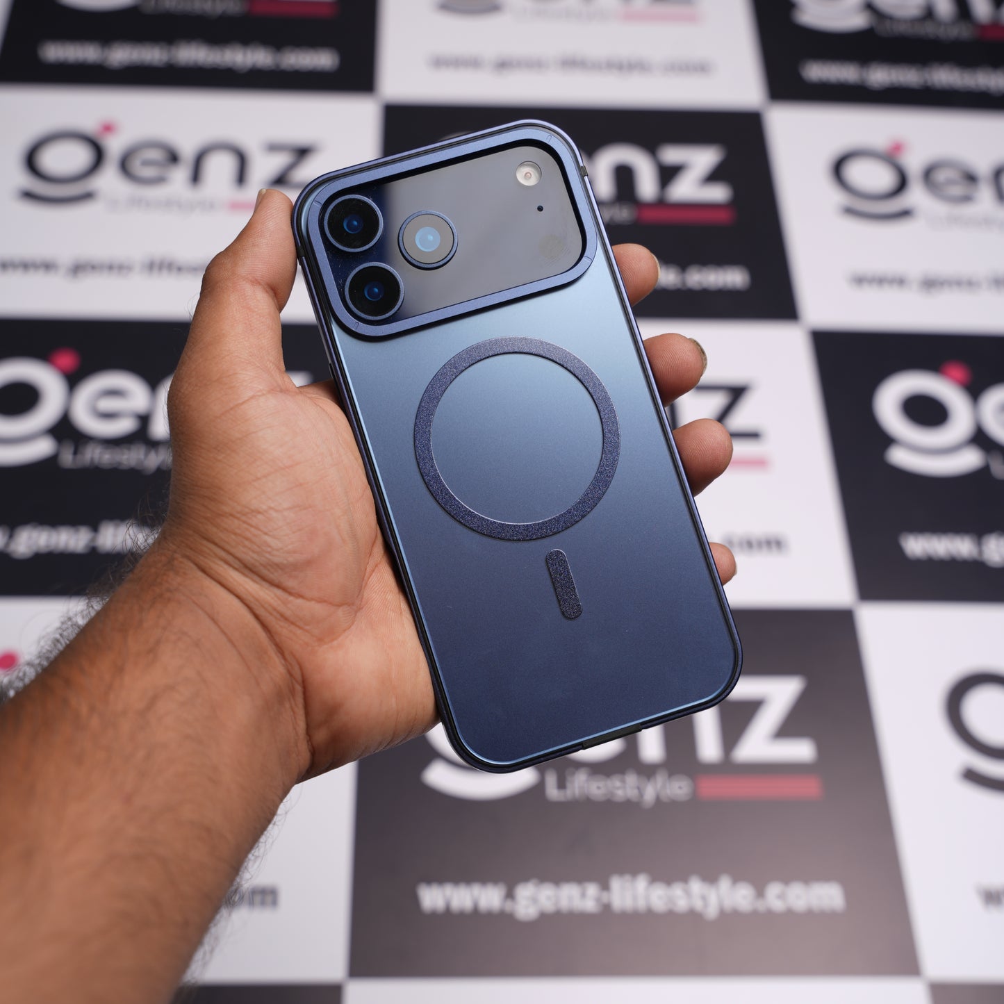 Xundd Blue Metal Hard Matte finish MagSafe Case for iPhone