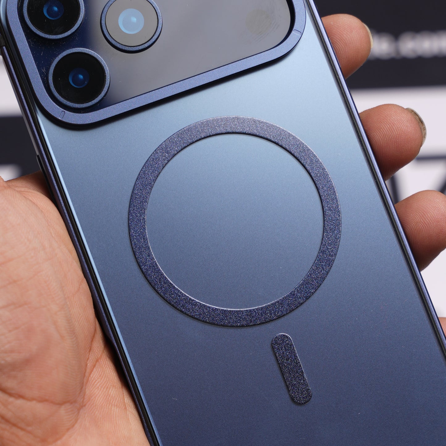 Xundd Blue Metal Hard Matte finish MagSafe Case for iPhone