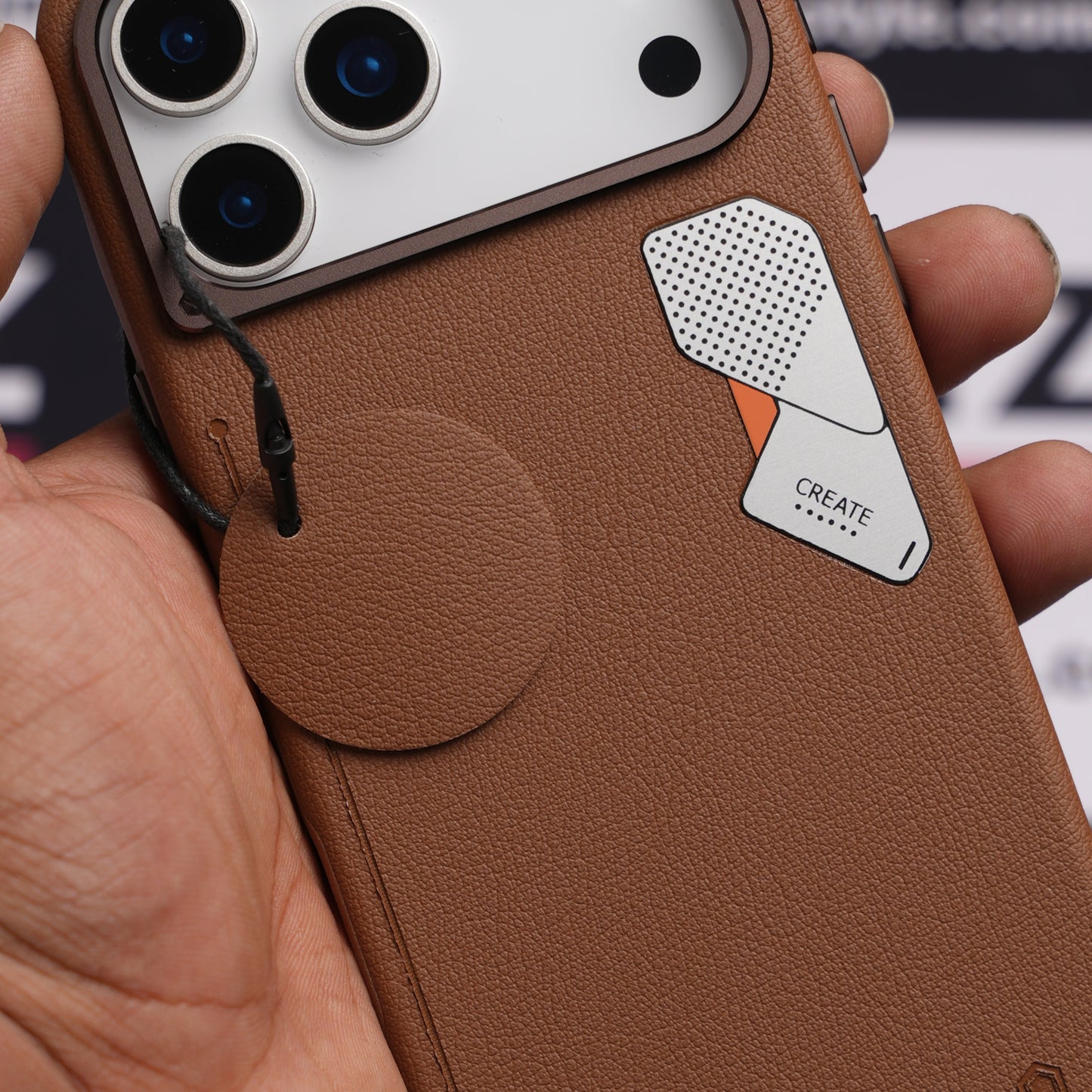 CaseBear Leather Brown Vertex Leather MagSafe Case for iPhone