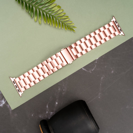Pink Stainless Steel Metal Strap for Apple Watch