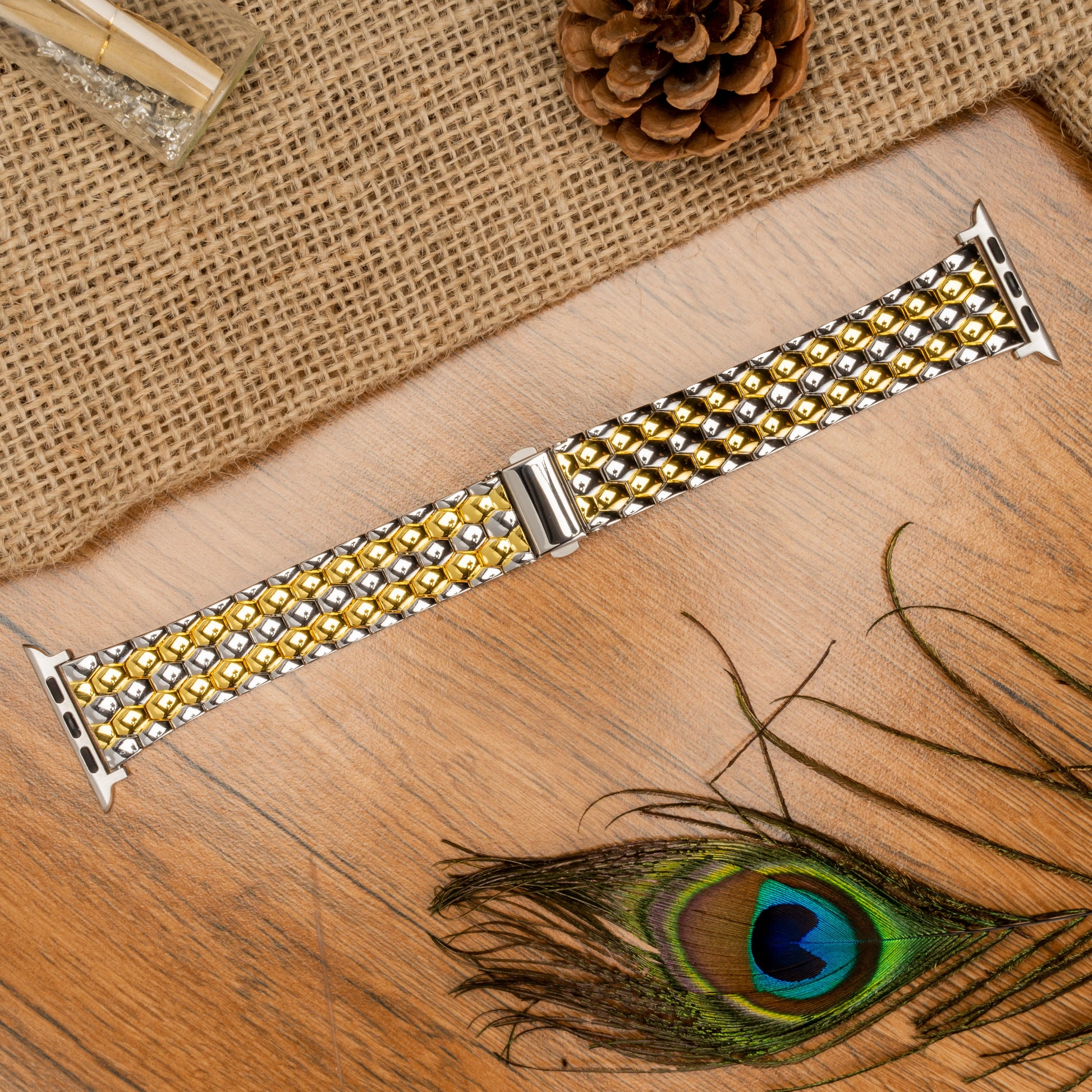 Honeycomb Metal Stainless Steel Strap for Apple iWatch