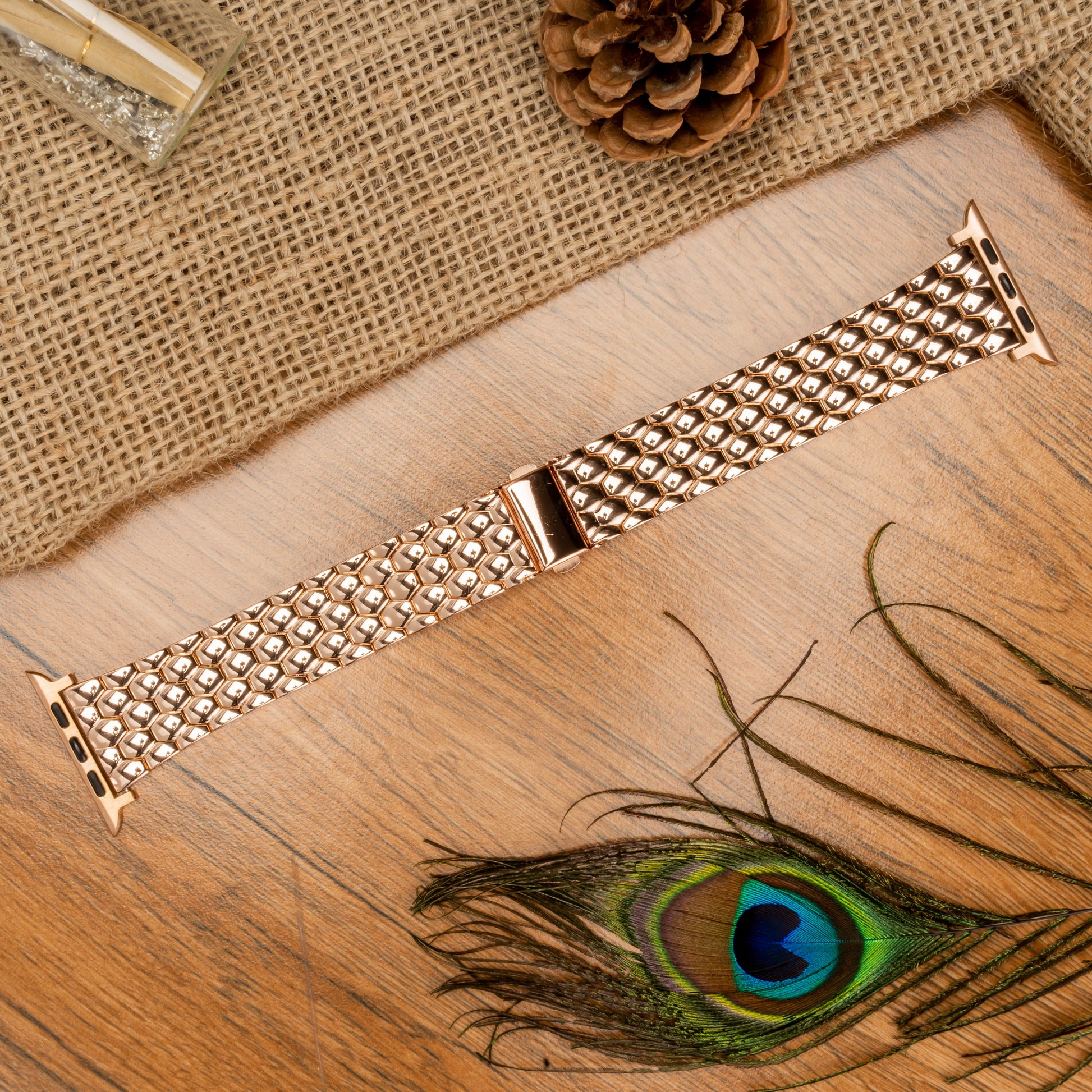 Honeycomb Metal Stainless Steel Strap for Apple iWatch