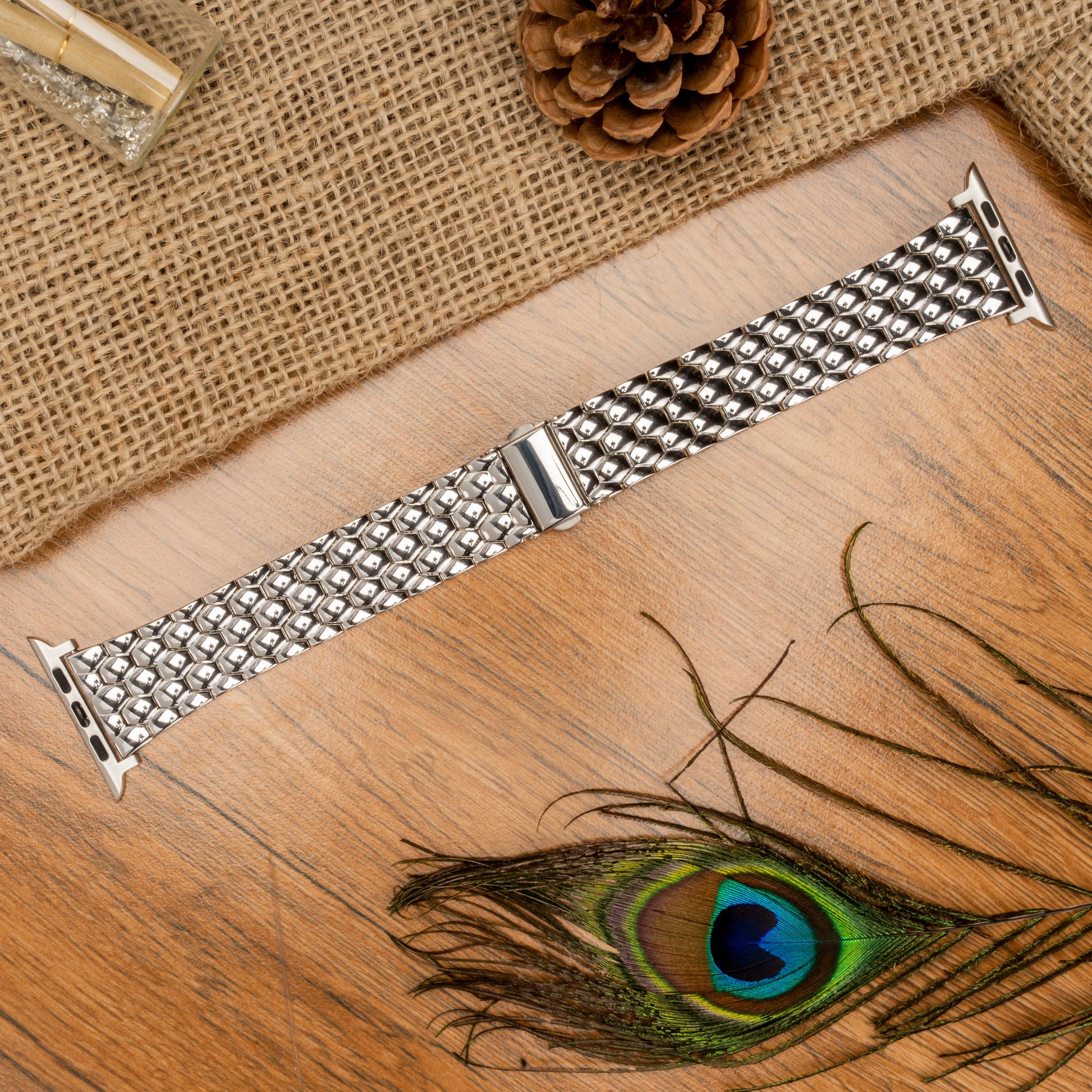 Honeycomb Metal Stainless Steel Strap for Apple iWatch