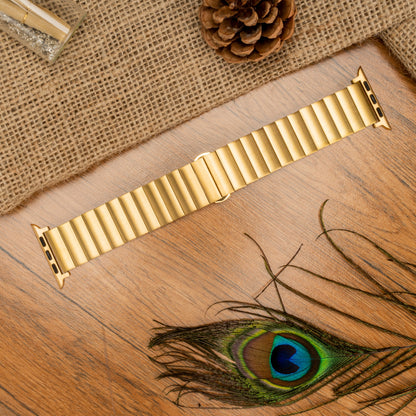 Gold Stainless Steel Wrist Strap For Apple Watch