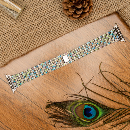 Multicolor Silver Diamond Bracelet Strap for Apple Watch