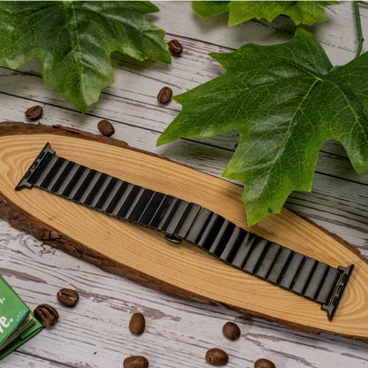 Black Stainless Steel Wrist Strap For Apple Watch
