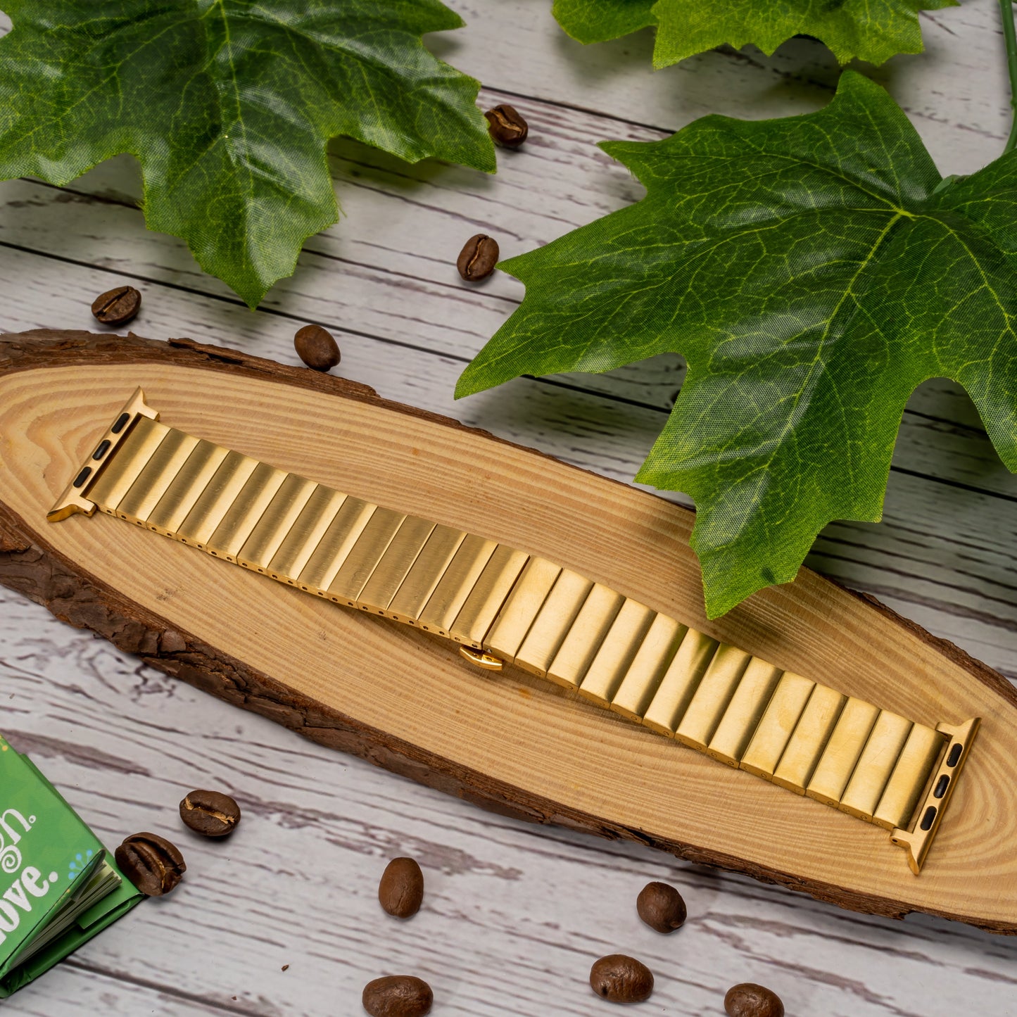 Gold Stainless Steel Wrist Strap For Apple Watch