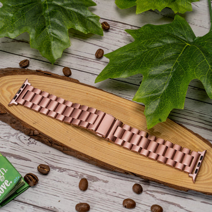 Pink Stainless Steel Metal Strap for Apple Watch
