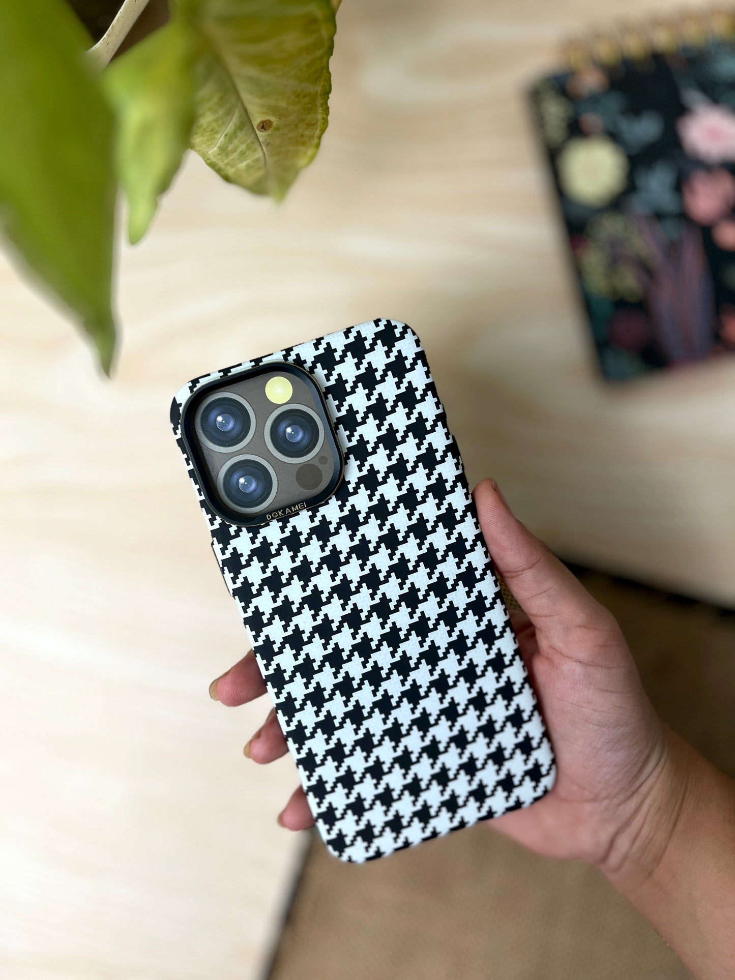 DGKAMEI White Carbon Fiber MagSafe Compatible Metal Ring Case For iPhone