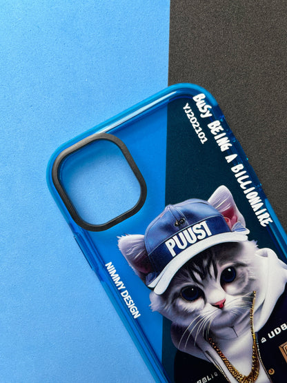 NIMMY Blue Billionaire Cat  Bumper Case For iPhone