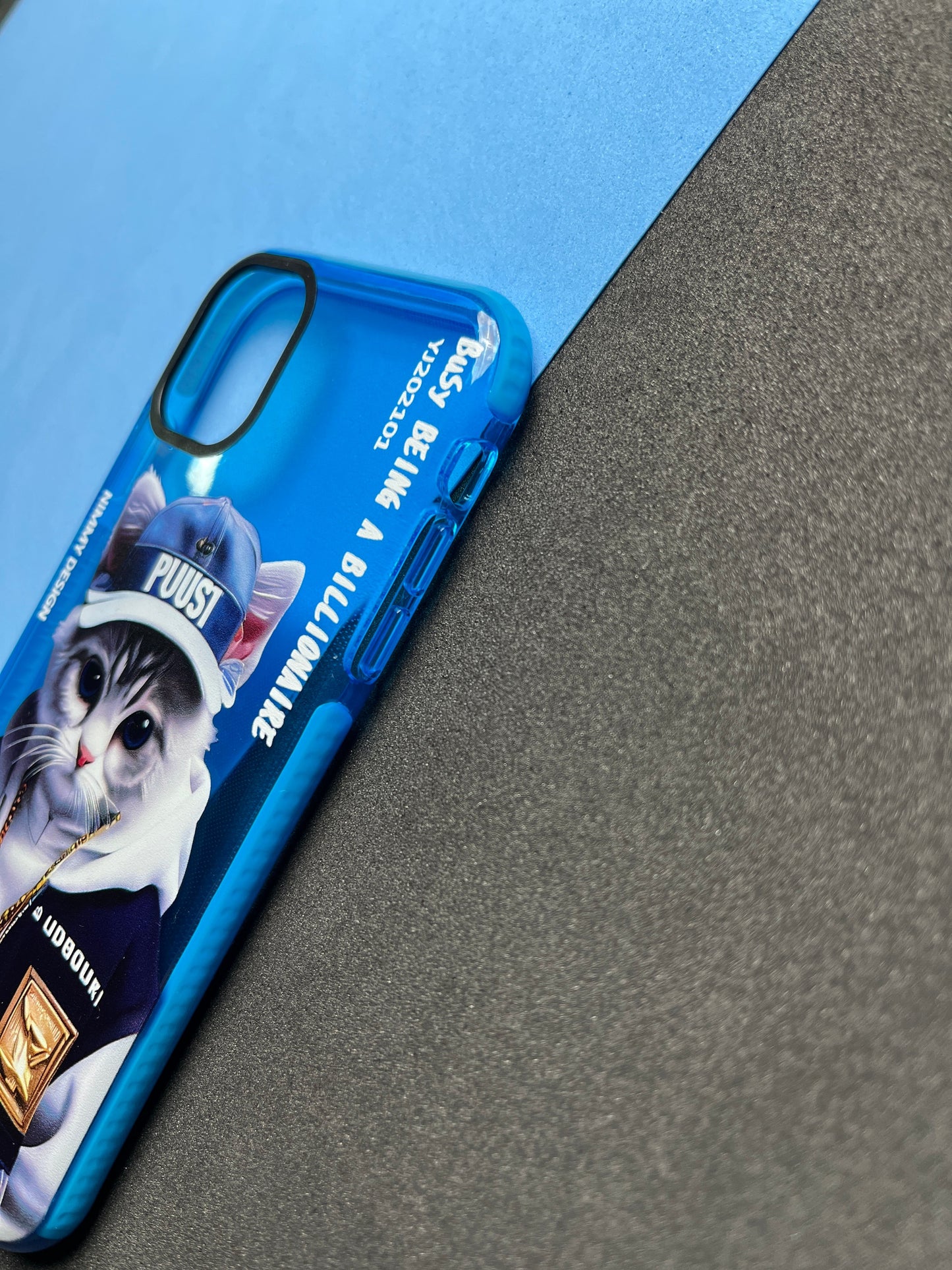 NIMMY Blue Billionaire Cat  Bumper Case For iPhone