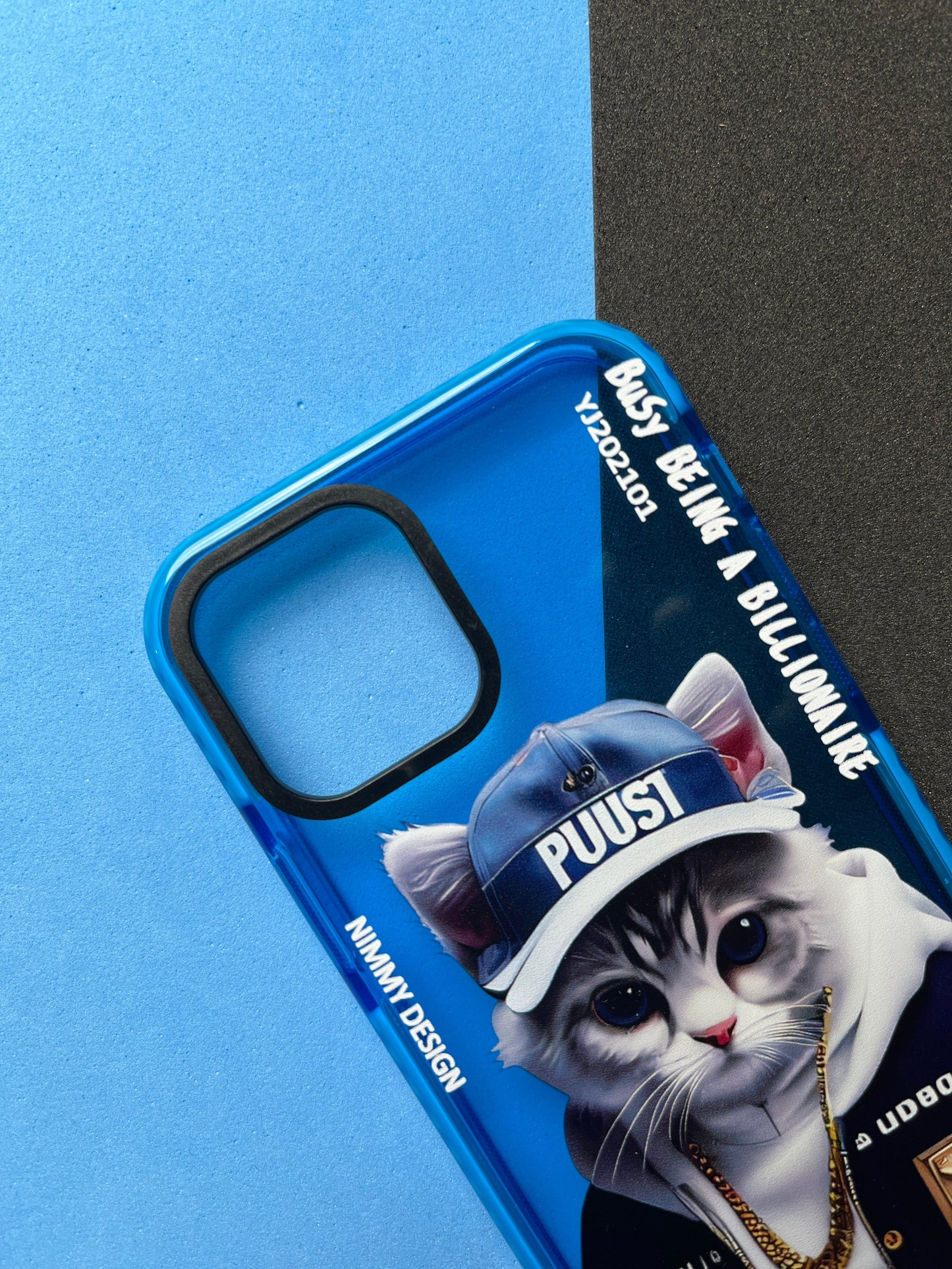 NIMMY Blue Billionaire Cat  Bumper Case For iPhone
