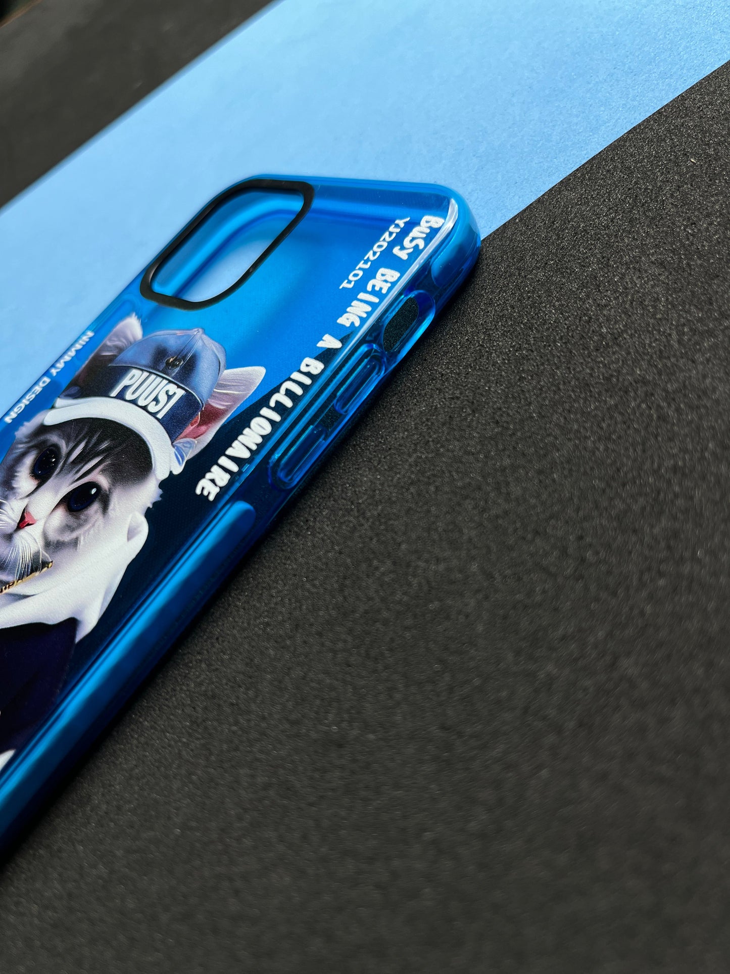 NIMMY Blue Billionaire Cat  Bumper Case For iPhone