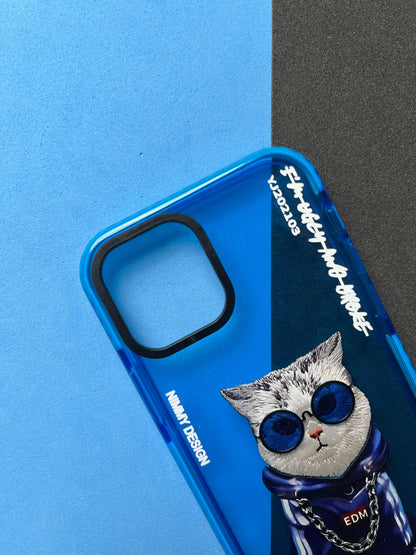 NIMMY Blue Cat  Bumper Case For iPhone