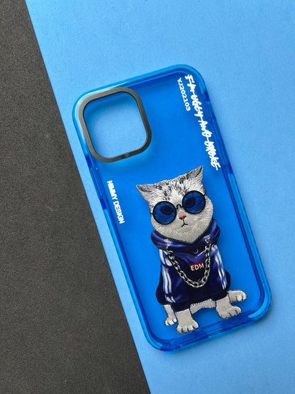 NIMMY Blue Cat  Bumper Case For iPhone