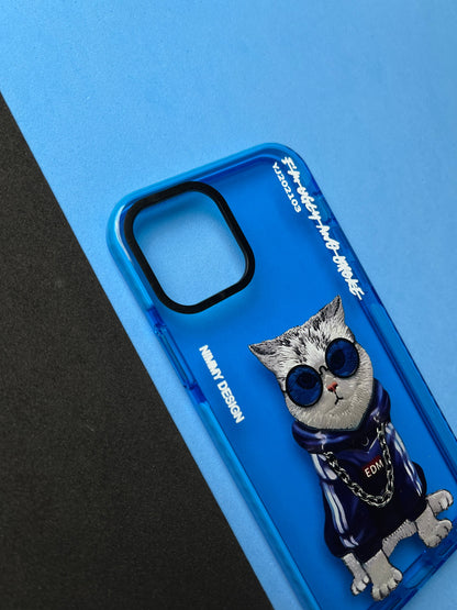NIMMY Blue Cat  Bumper Case For iPhone