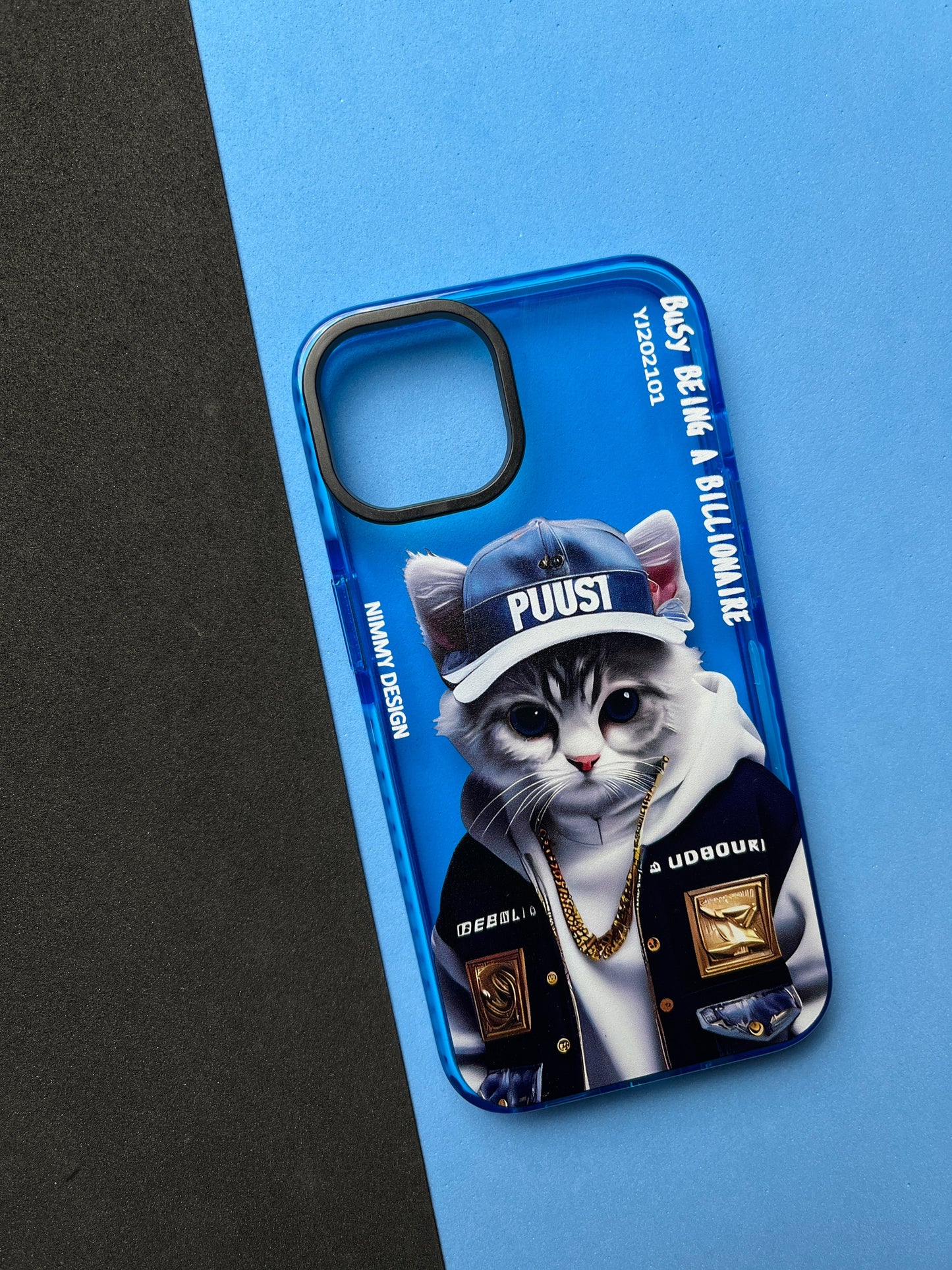 NIMMY Blue Billionaire Cat  Bumper Case For iPhone