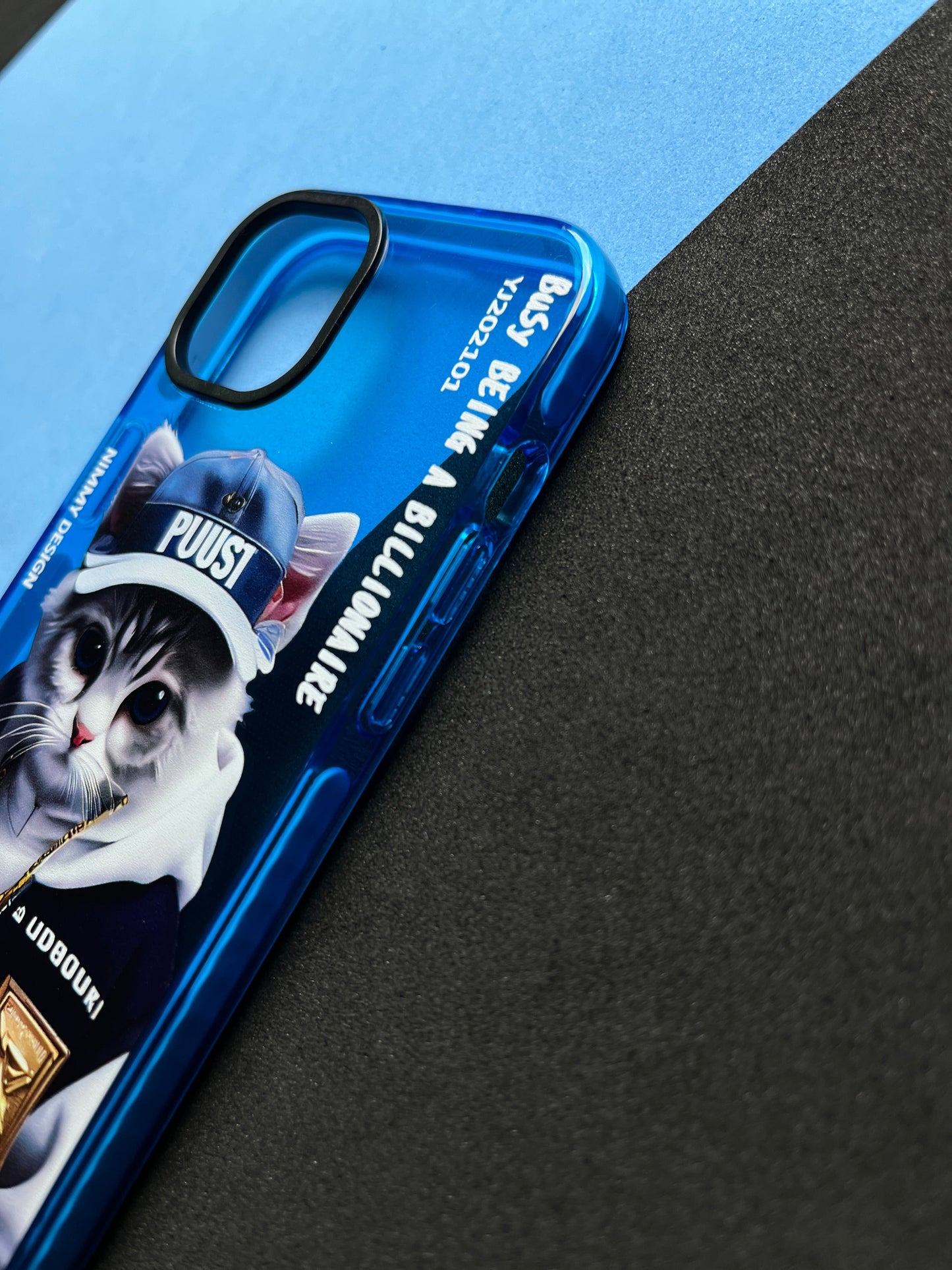 NIMMY Blue Billionaire Cat  Bumper Case For iPhone