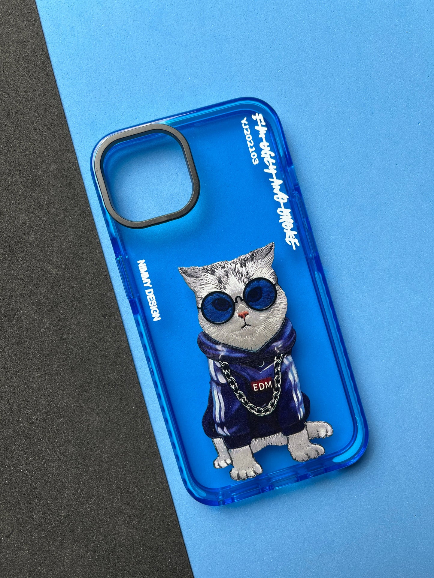 NIMMY Blue Cat  Bumper Case For iPhone