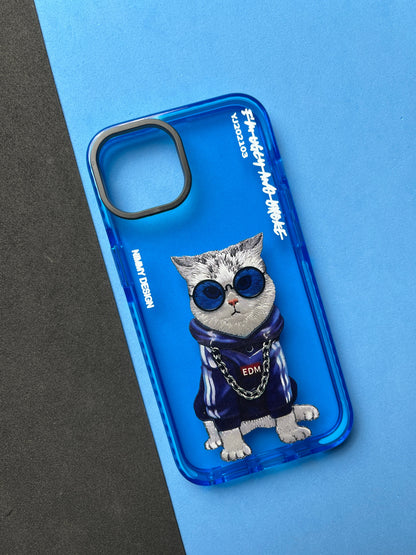 NIMMY Blue Cat  Bumper Case For iPhone