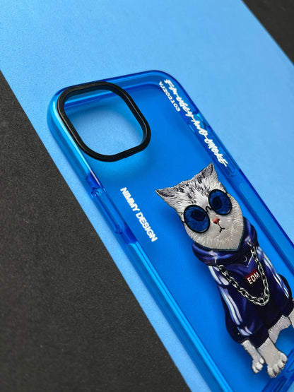 NIMMY Blue Cat  Bumper Case For iPhone