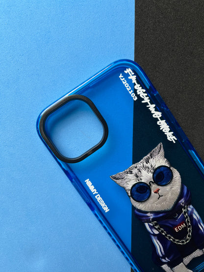 NIMMY Blue Cat  Bumper Case For iPhone