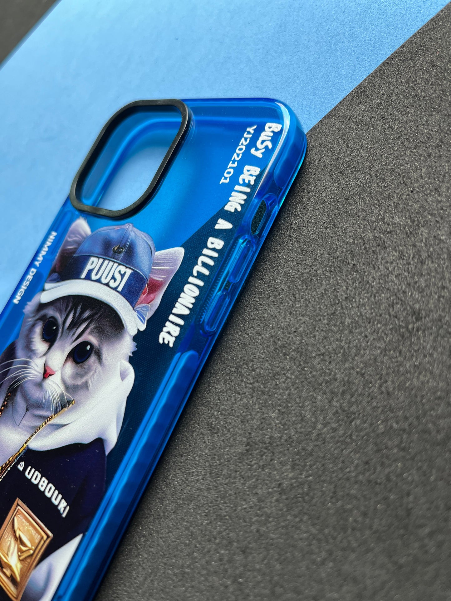 NIMMY Blue Billionaire Cat  Bumper Case For iPhone