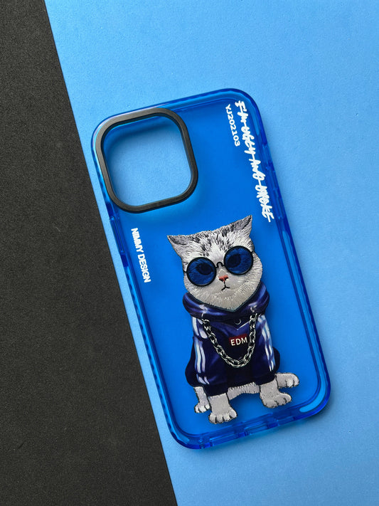 NIMMY Blue Cat  Bumper Case For iPhone