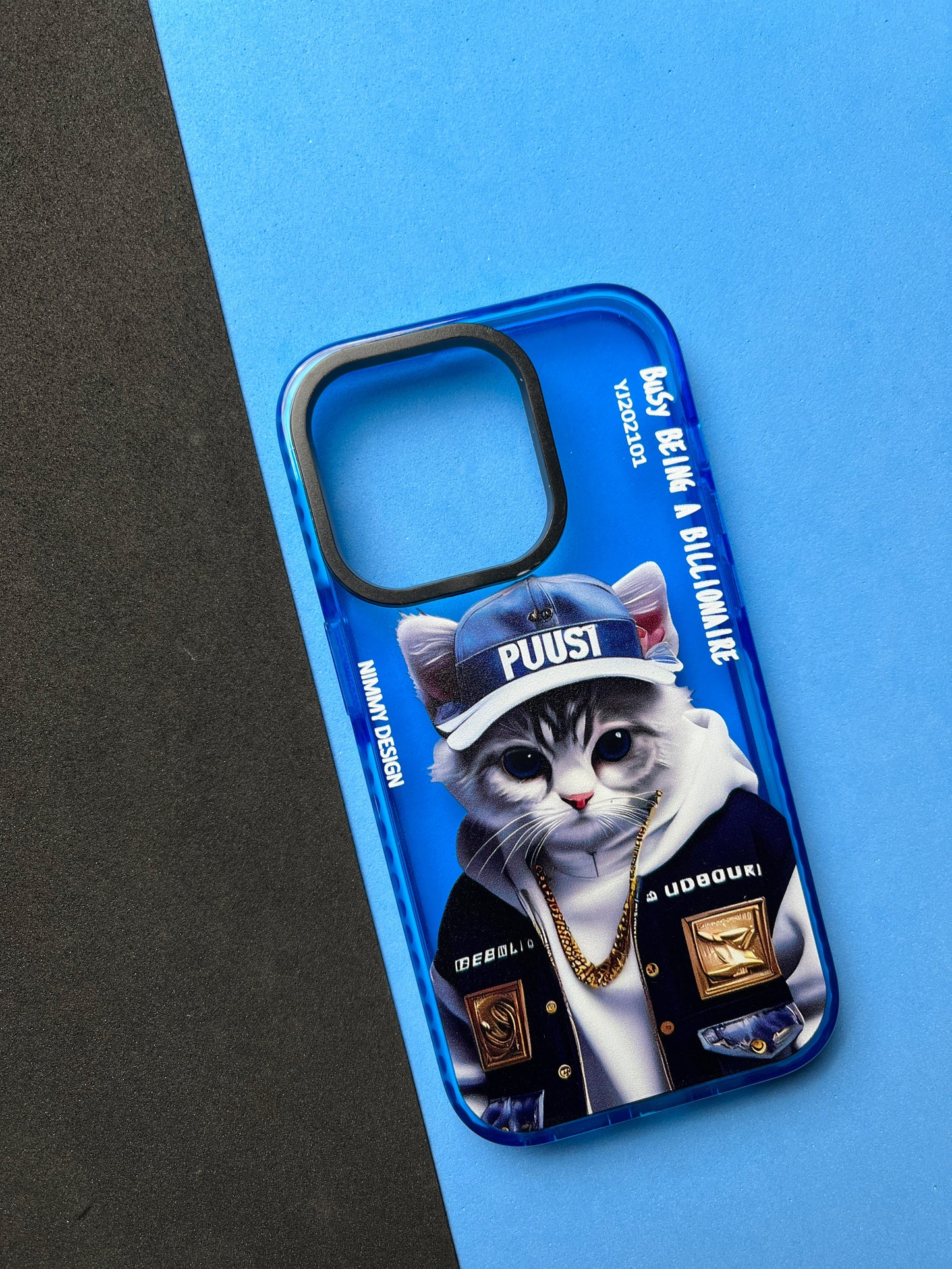 NIMMY Blue Billionaire Cat  Bumper Case For iPhone