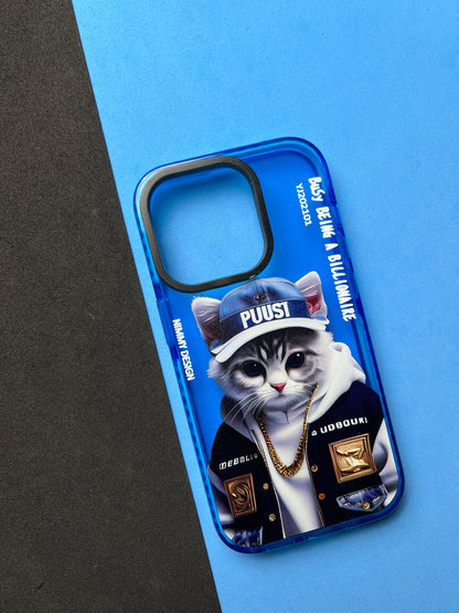 NIMMY Blue Billionaire Cat  Bumper Case For iPhone