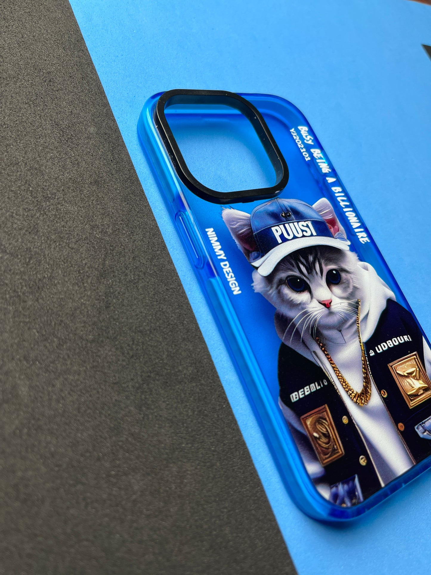 NIMMY Blue Billionaire Cat  Bumper Case For iPhone