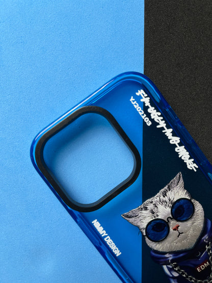 NIMMY Blue Cat  Bumper Case For iPhone