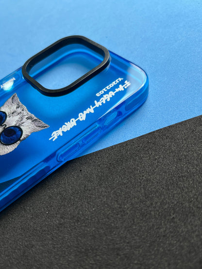 NIMMY Blue Cat  Bumper Case For iPhone