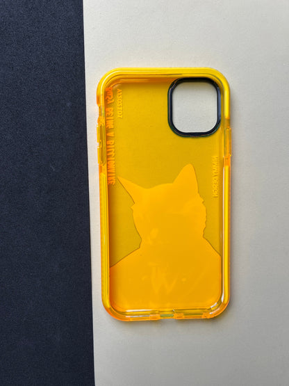 NIMMY Yellow Evil Cat Bumper Case For iPhone