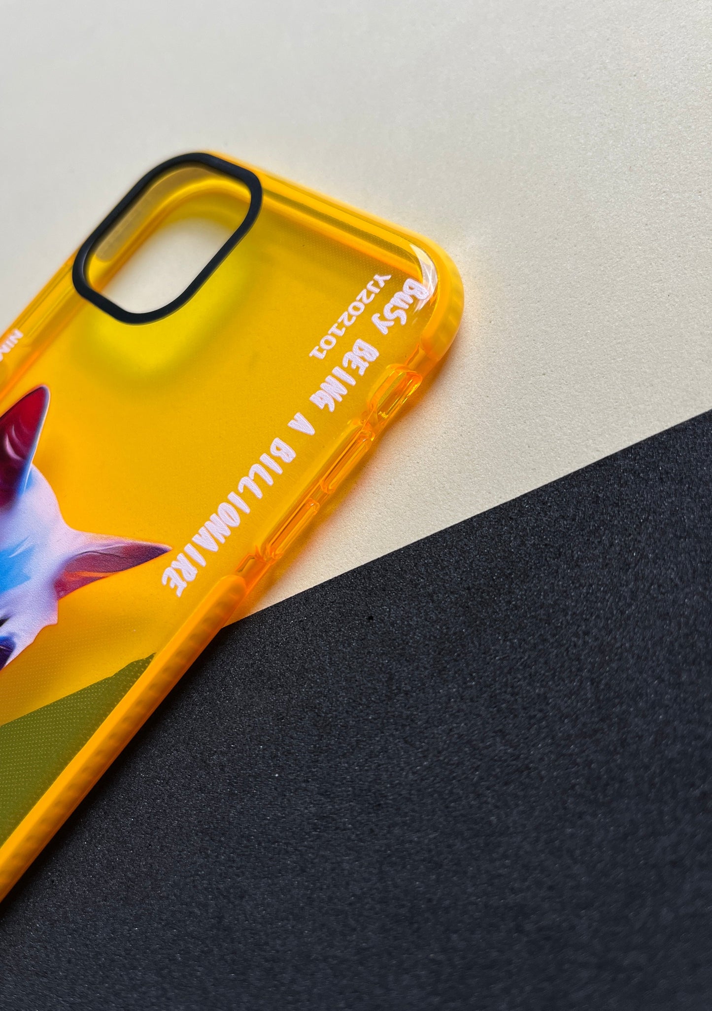 NIMMY Yellow Evil Cat Bumper Case For iPhone