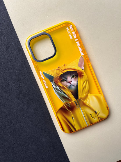 NIMMY Yellow Cat Bumper Case For iPhone