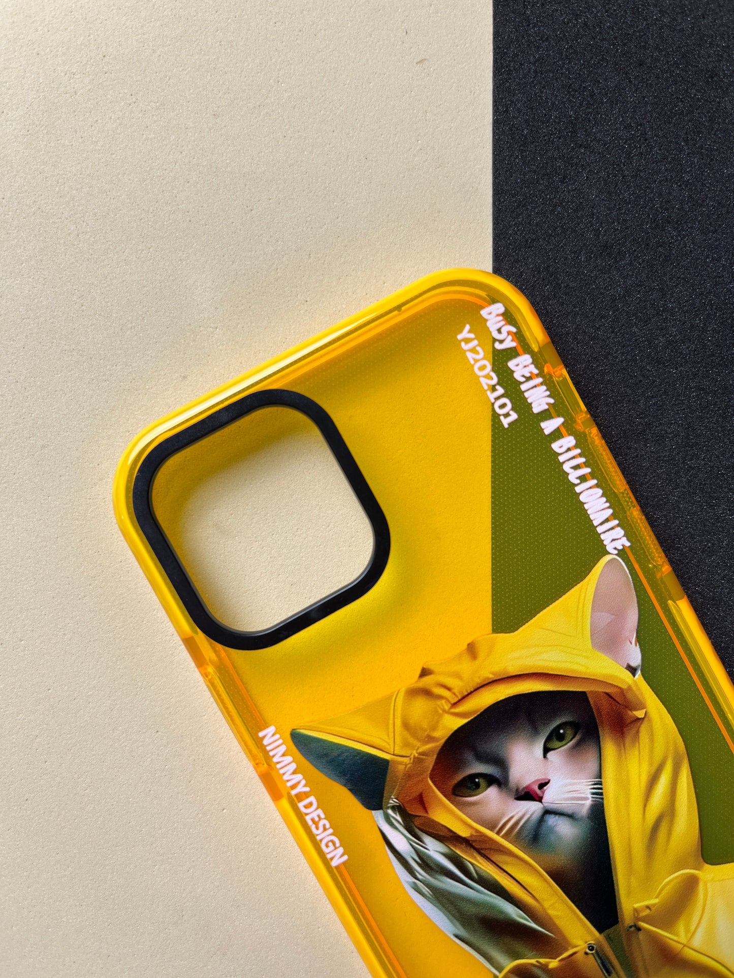 NIMMY Yellow Cat Bumper Case For iPhone