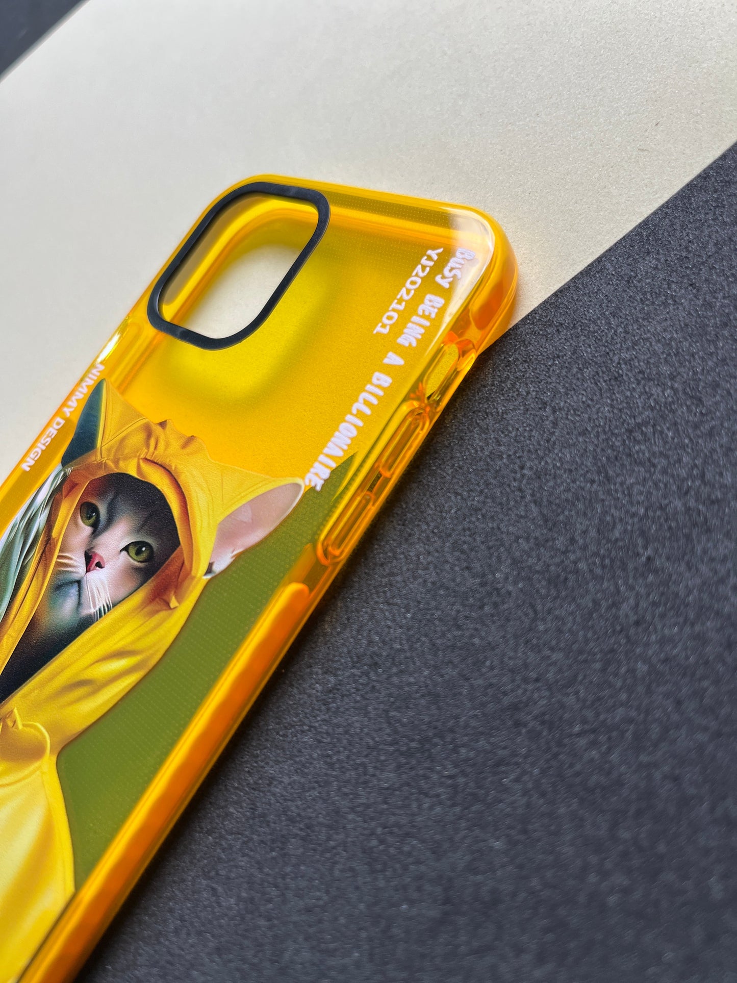 NIMMY Yellow Cat Bumper Case For iPhone