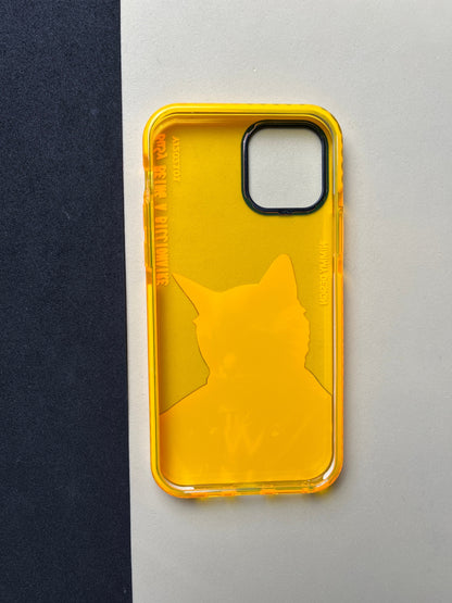 NIMMY Yellow Evil Cat Bumper Case For iPhone