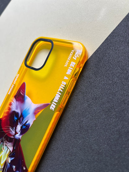 NIMMY Yellow Evil Cat Bumper Case For iPhone
