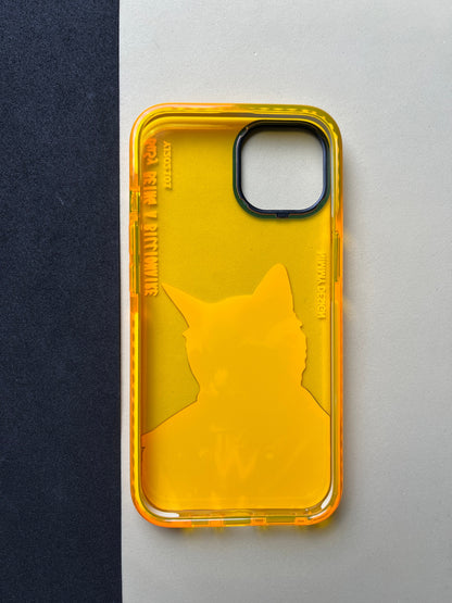 NIMMY Yellow Evil Cat Bumper Case For iPhone