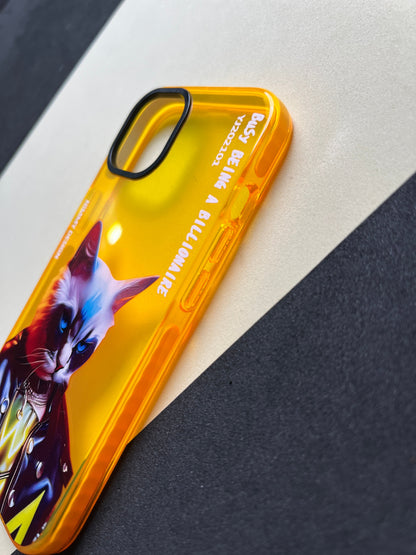 NIMMY Yellow Evil Cat Bumper Case For iPhone