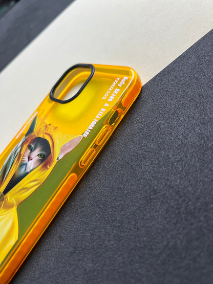 NIMMY Yellow Cat Bumper Case For iPhone