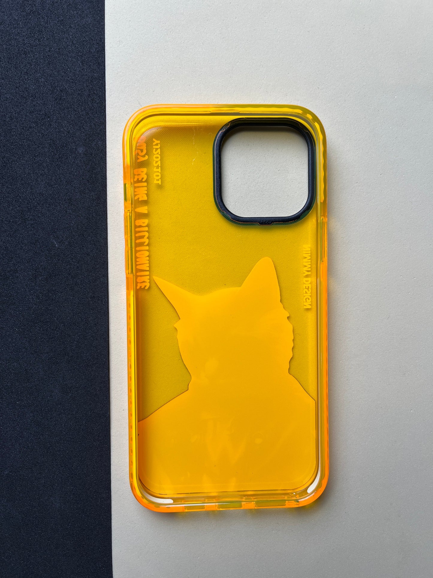 NIMMY Yellow Evil Cat Bumper Case For iPhone