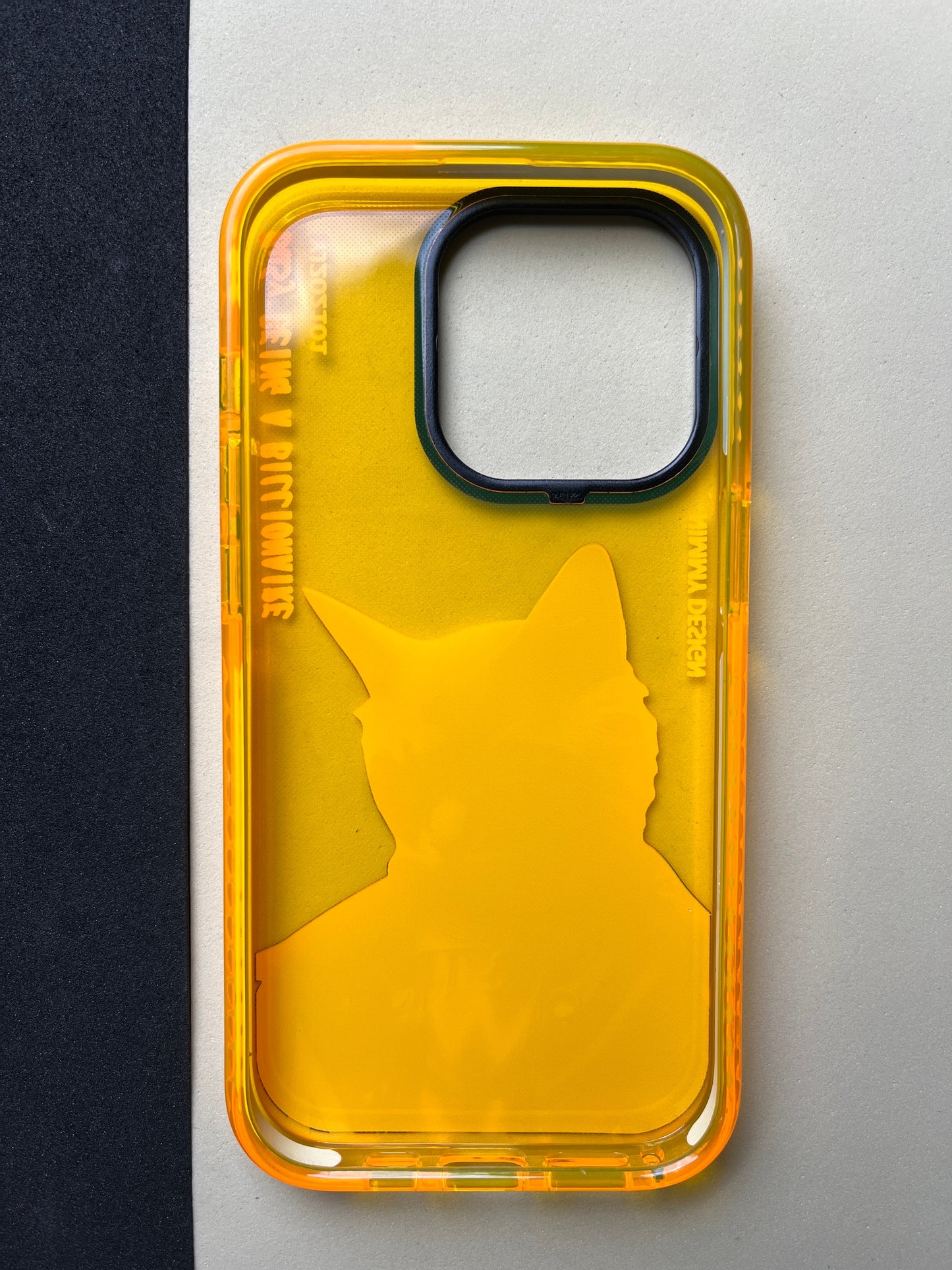 NIMMY Yellow Evil Cat Bumper Case For iPhone