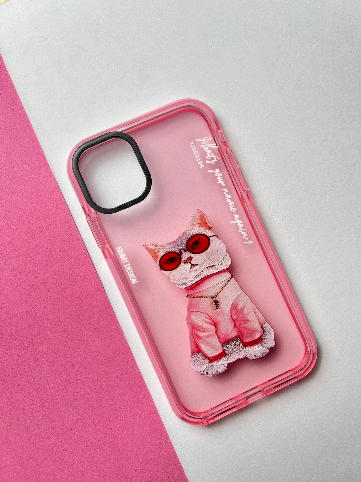 NIMMY Pink Cat Bumper Case For iPhone